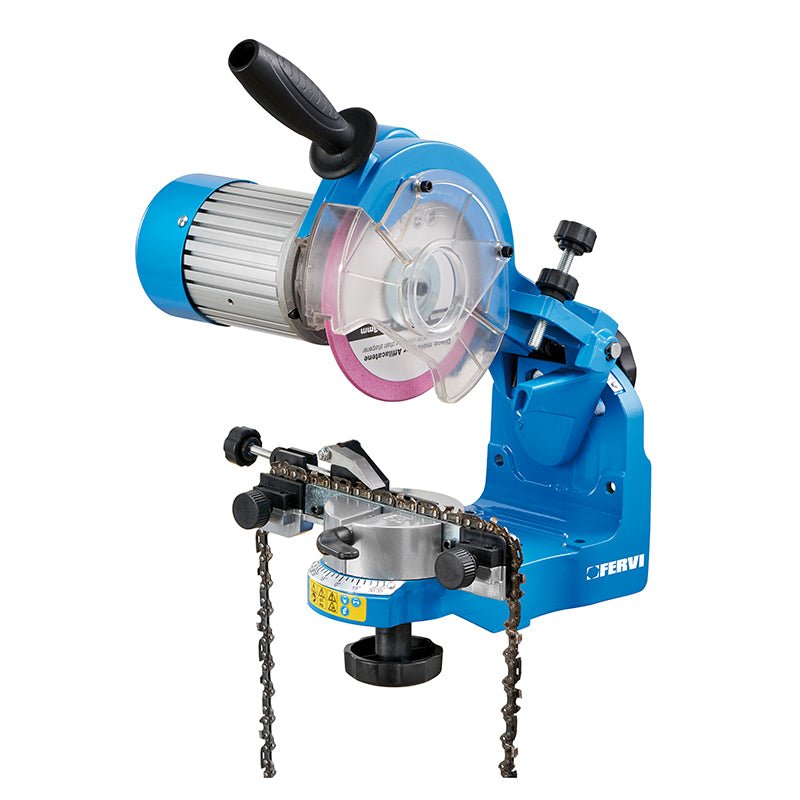 Affilacatene per Motosega Fervi 0316 da Banco 230W con Mola Ø145 mm - bricobox