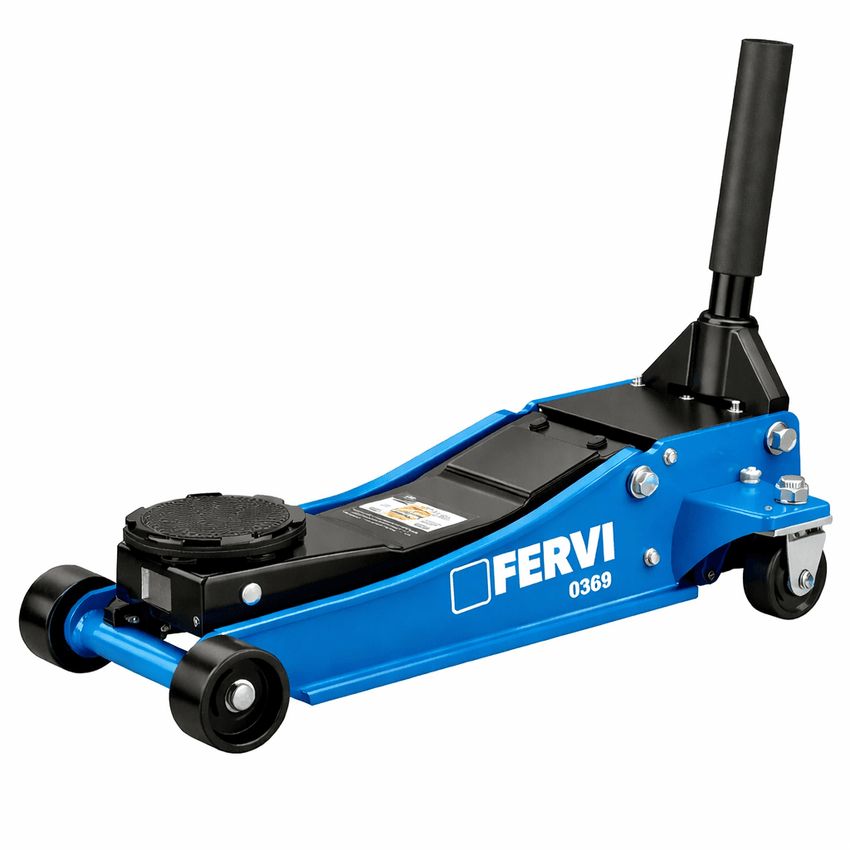 Cric Idraulico a Carrello FERVI 0369 per Auto – Sollevatore Professionale Officina - bricobox