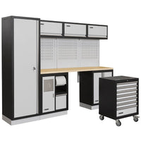 Fervi A007E Arredamento Modulare Officina 2640x498x2000H mm - Piano In Legno - bricobox