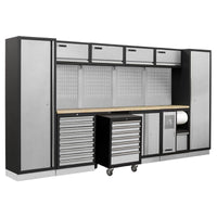 Fervi A007P Arredamento Modulare Officina 3920x498x2000H mm - Piani In Legno - bricobox