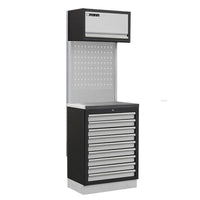 Fervi A008R Arredamento Modulare Officina 680x498x2000H mm - Piano In Acciaio Inox - bricobox