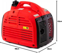 Generatore di Corrente Portatile Di Emergenza 2000 W Silenziato a Benzina Inverter 2Kw 1 Cilindro a 2 Tempi Con Pratico Manico PT2000 - bricobox