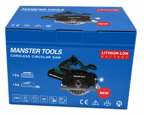 Manster Tools Sega circolare a batteria 24V Lithium-Ion
