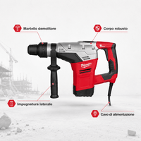 Milwaukee K 500 ST Martello demolitore SDS - Max 5 kg 1100W 7,5J - bricobox