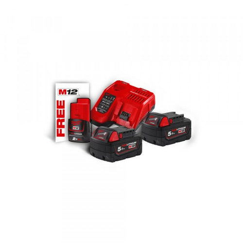 Milwaukee M18 NRG-502 Starter kit batterie M18 18V e caricabatterie